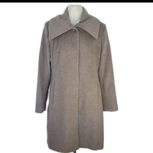 Cole Haan Signature gray wool blend long coat sz 10